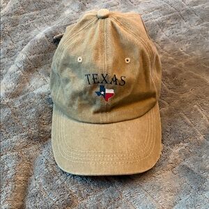 Texas Embroidered Baseball Cap - Tan